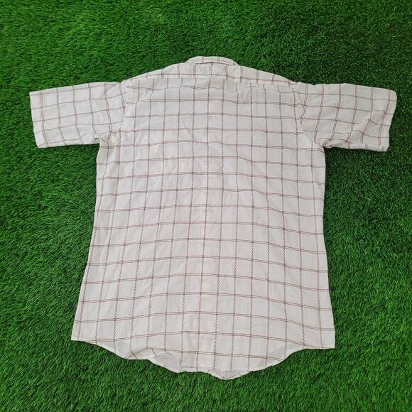 Vintage 80s Hardy-Amies Button Shirt 2XL 25x34 Plaid - Picture 2 of 15